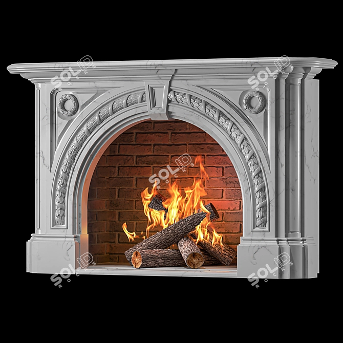 Victorian Westland London Fireplace 14777 3D model image 1