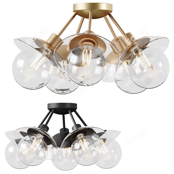 Floral-inspired Francesca Chandelier 3D model image 1