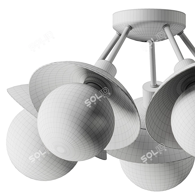 Floral-inspired Francesca Chandelier 3D model image 3