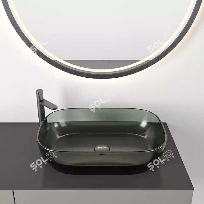 Modern Bathroom Furniture Set 118 3D model image 5