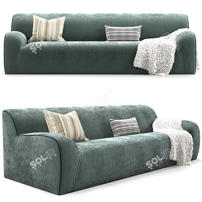 Mediterraneo Baker Sofa by Paola Navone 3D model image 2