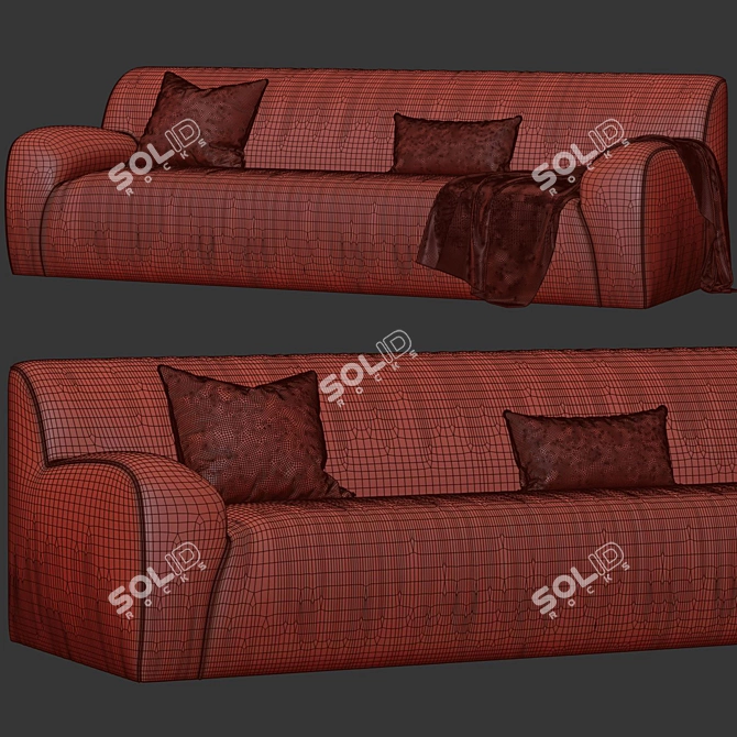 Mediterraneo Baker Sofa by Paola Navone 3D model image 4