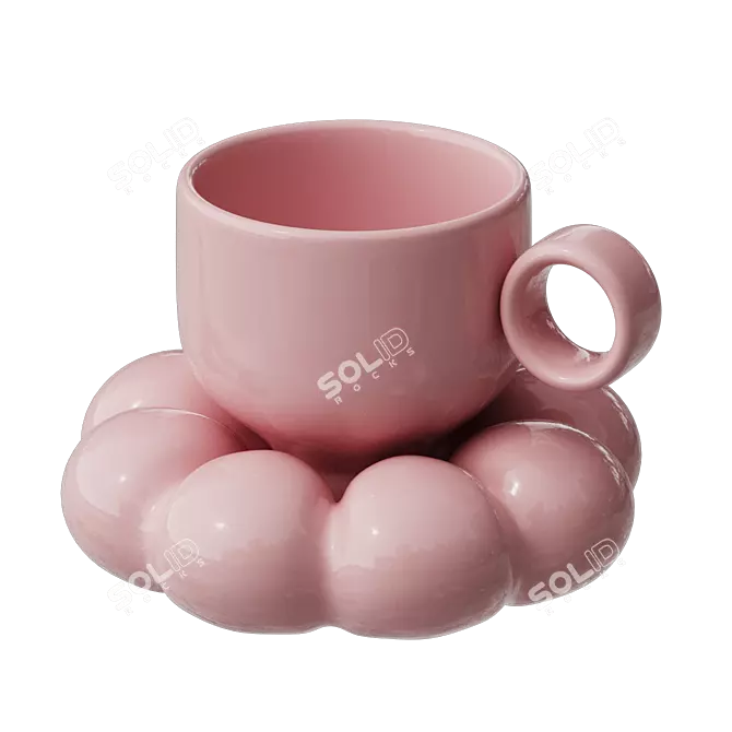 Quality Ceramic Mugs Set 3D model image 2