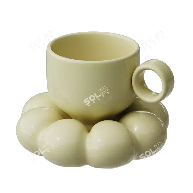 Quality Ceramic Mugs Set 3D model image 3