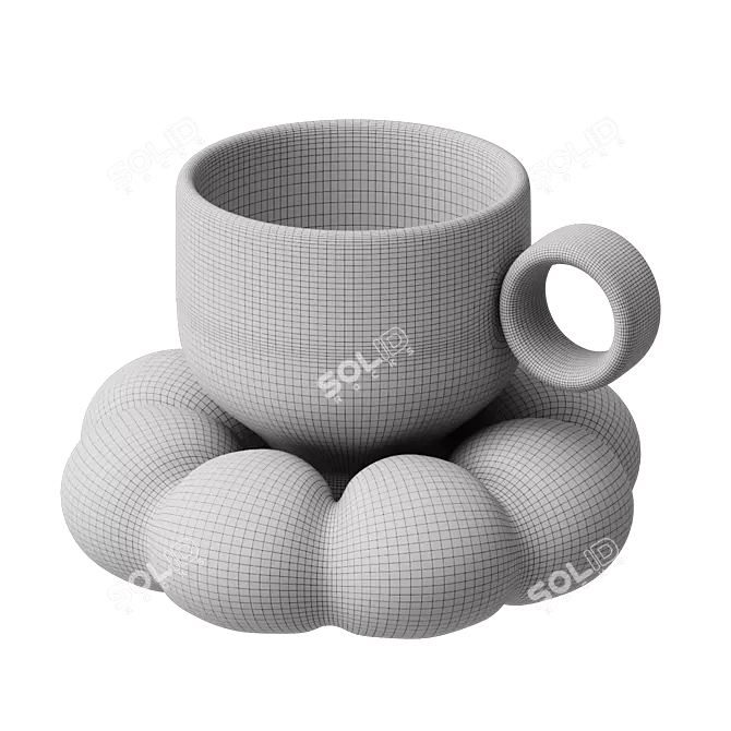 Quality Ceramic Mugs Set 3D model image 6