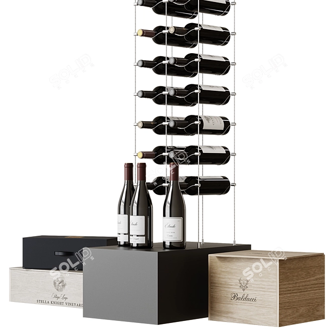 Wine Rack Stand 3D model image 3