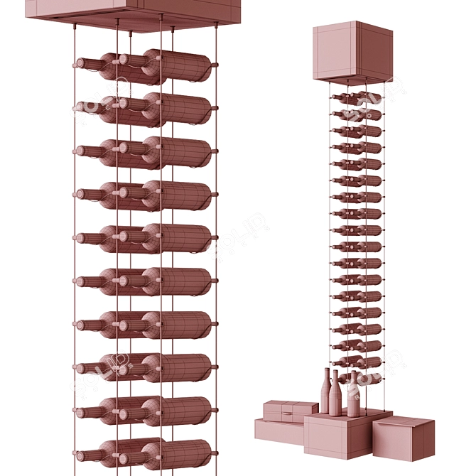 Wine Rack Stand 3D model image 4