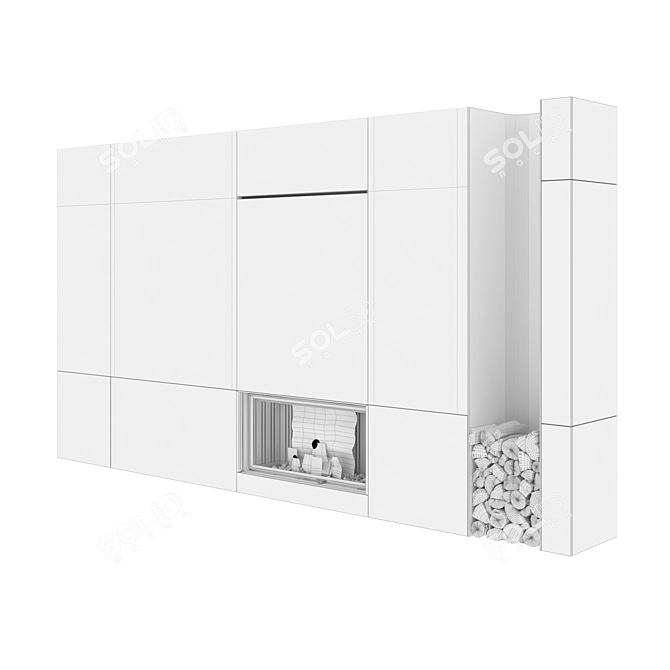 Impression 2G Fireplace Wall Set 3D model image 6