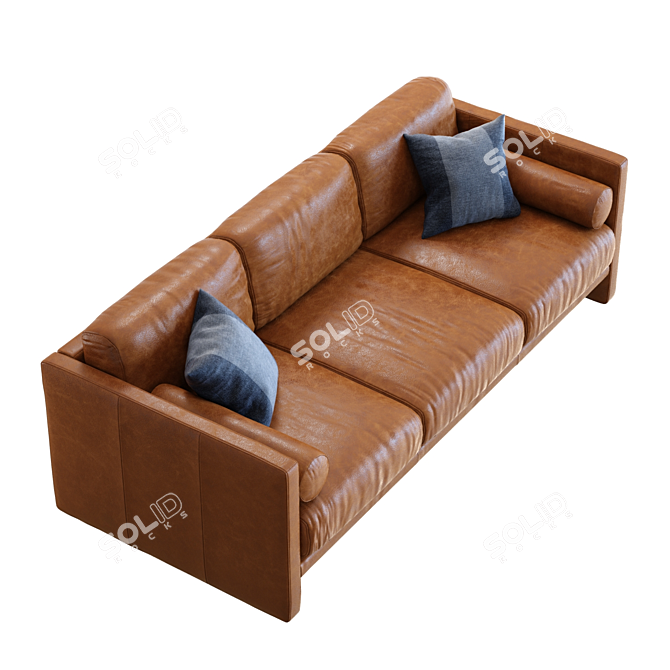 Aviator Leather Sofa 3D Model 3D model image 3