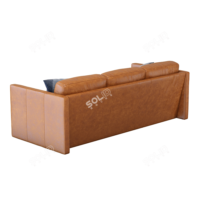 Aviator Leather Sofa 3D Model 3D model image 5