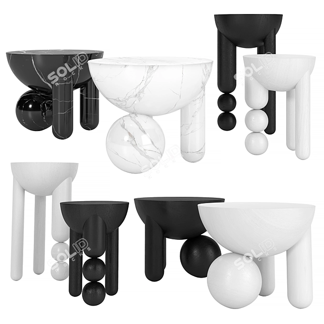 Bohinc Profiterole Occasional Tables Set 3D model image 1