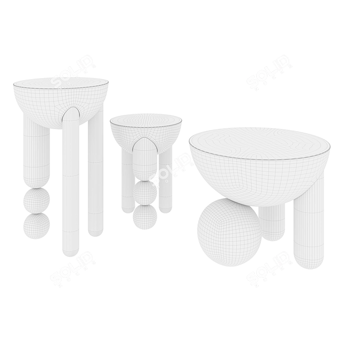 Bohinc Profiterole Occasional Tables Set 3D model image 7
