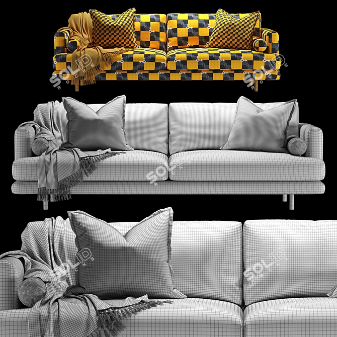 Modern Contemporary Mercury Sofa Set 3D model image 7
