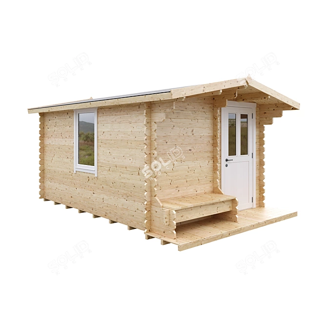 Compact Garden House Model 3D model image 1