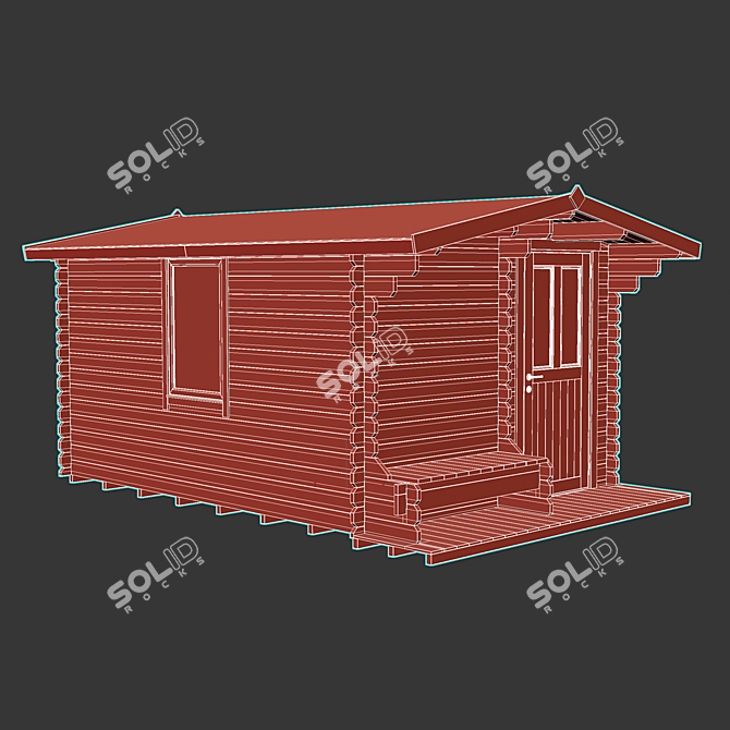 Compact Garden House Model 3D model image 6