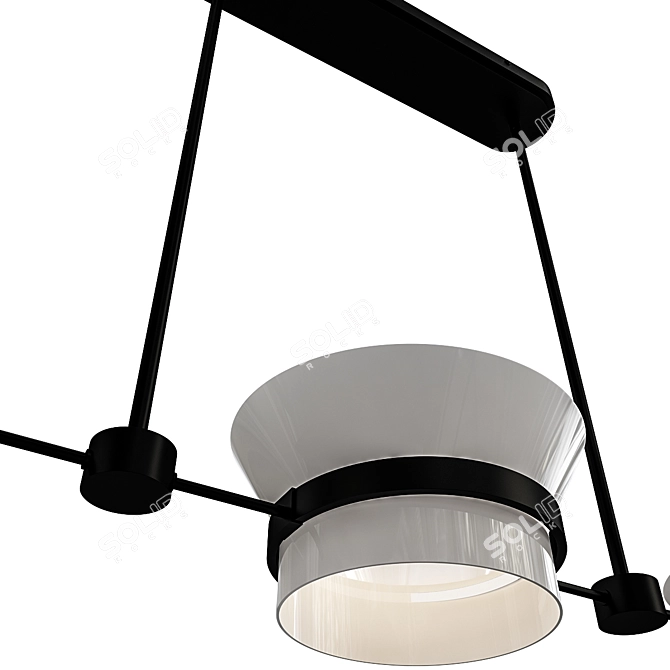 Elegant LED Island Light Fixture 3D model image 2