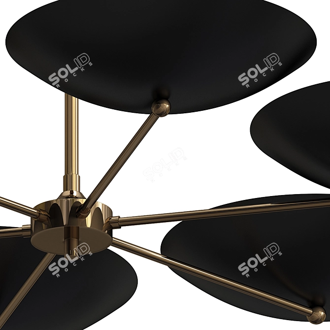 Vintage Griffith Model Chandelier 3D model image 2