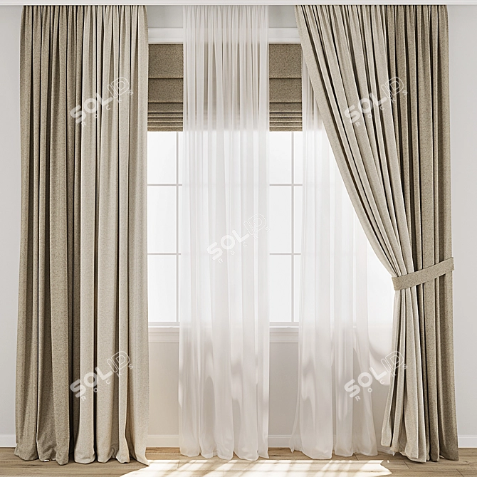  Curtain 3D Model Archive 3D model image 4