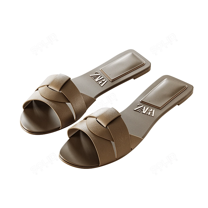 Flat Sole Sandals by Zara Home2 3D model image 2