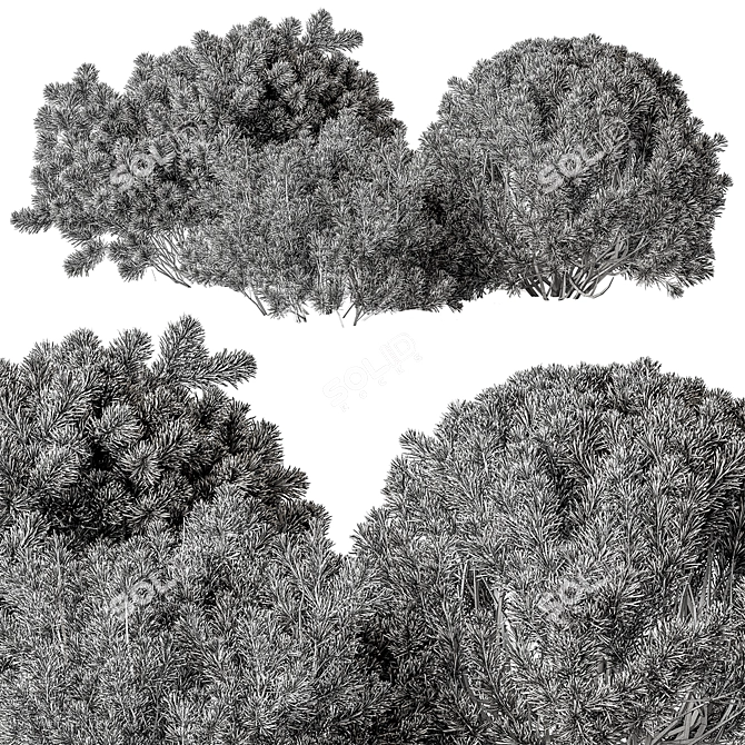 Versatile Greenery Mix 136 3D model image 4