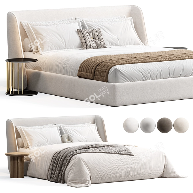 Modern Pyora Bed 2015 Suite 3D model image 1