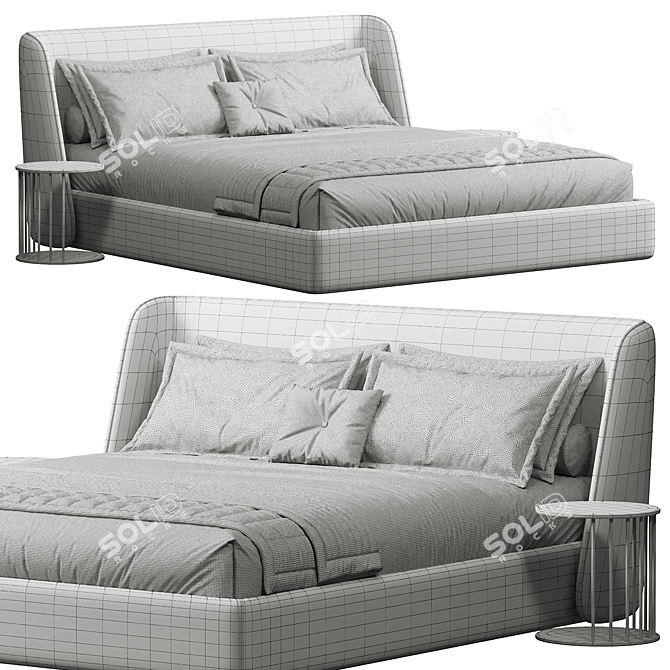 Modern Pyora Bed 2015 Suite 3D model image 4