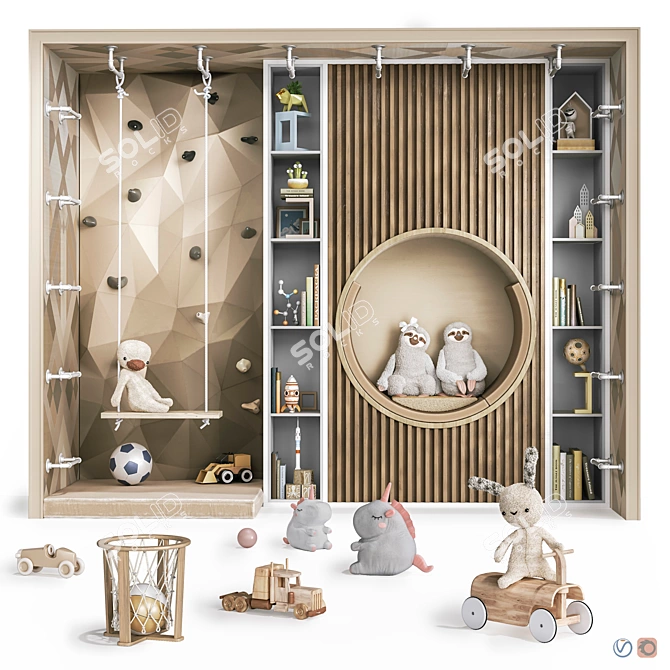 Kids Room Toy & Decor Kit 3D model image 1