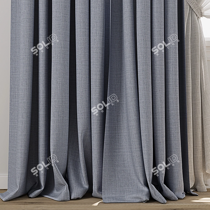 3D Curtain Model 899 3D model image 2