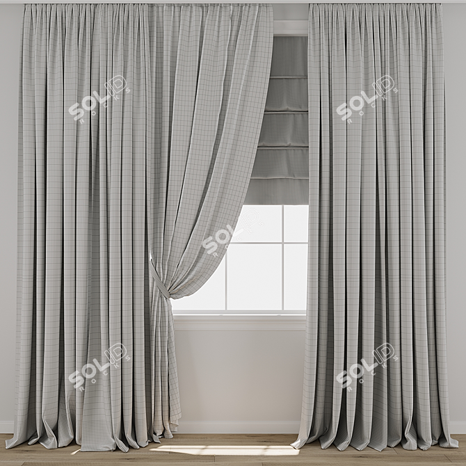 3D Curtain Model 899 3D model image 3