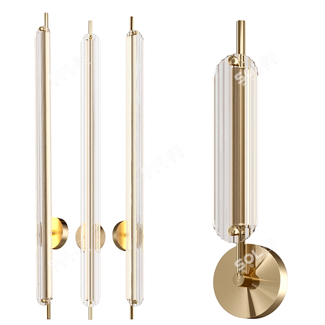 Modern Wall Light Fixture: Lampatron CHIFFA B 3D model image 2