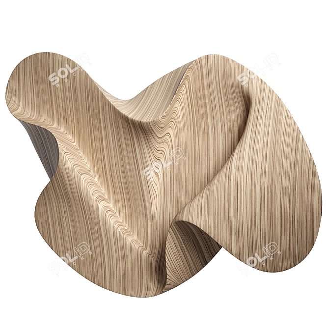 Luxury Cashmere Sculpture Art Piece 3D model image 2