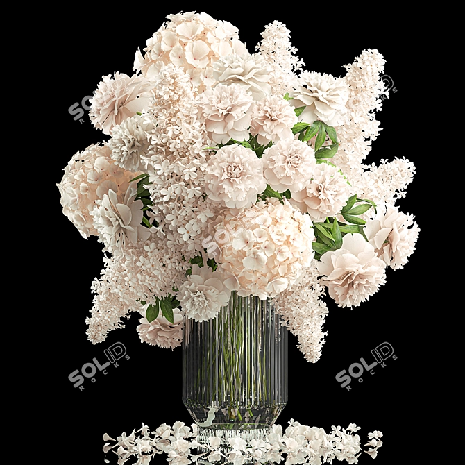 Spring Blooms Collection Vase 3D model image 1