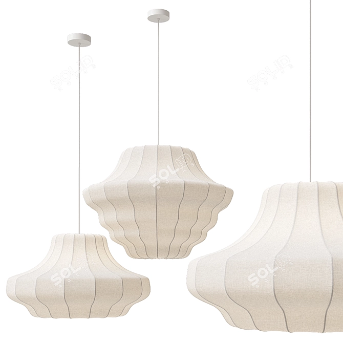 Sleek Modern Pendant Lamp 3D model image 2