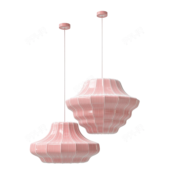 Sleek Modern Pendant Lamp 3D model image 3