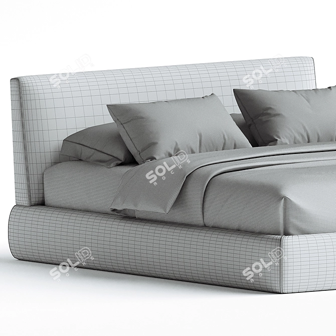 Modern Storage Bed: SOHO Berto 3D model image 3