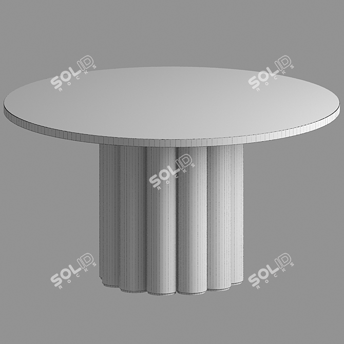 Elegant Round Dining Table AMBON 3D model image 3