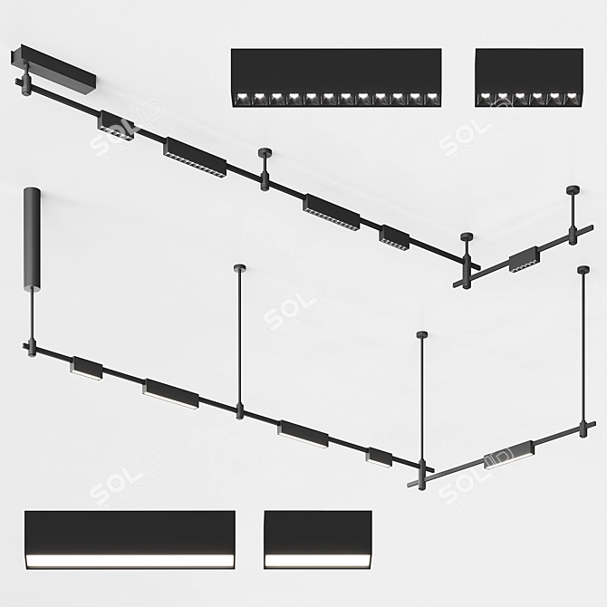 Esthetic Magnetic Multi-Level Magnetic Suspension System 3D model image 1