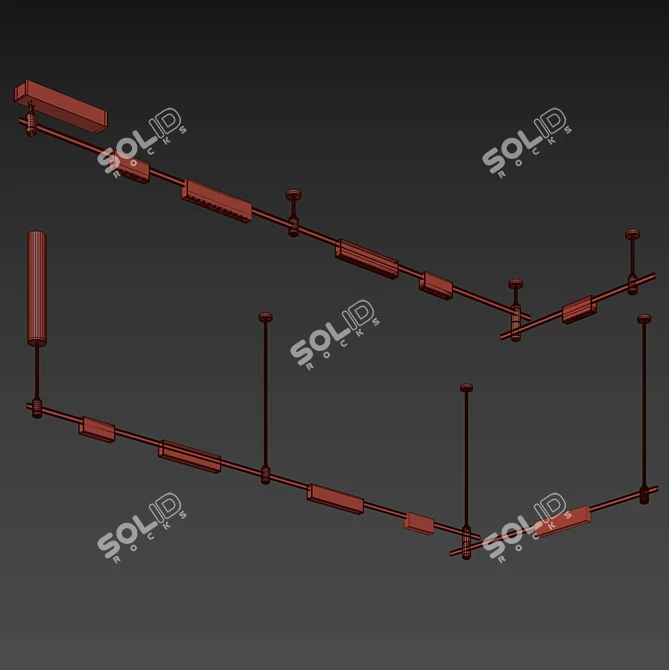 Esthetic Magnetic Multi-Level Magnetic Suspension System 3D model image 3