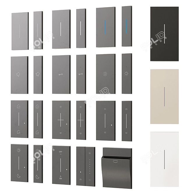 Bticino Living Now Electrical Switches 3D model image 2