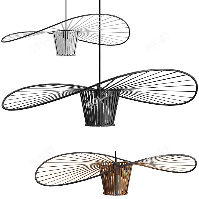 Modern HAT WEB Pendant Lamp 3D model image 1