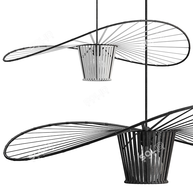 Modern HAT WEB Pendant Lamp 3D model image 3