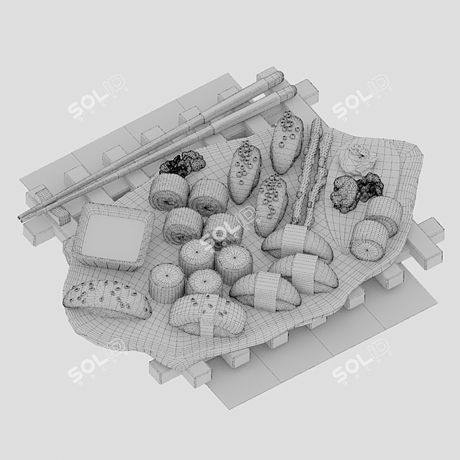 Japanese Cuisine Food Set2 3D model image 3