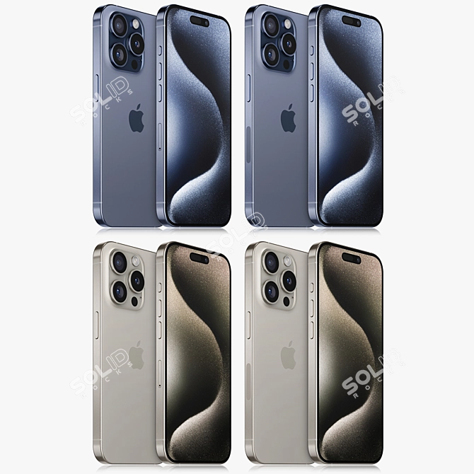 iPhone 15 Pro 3D Model 3D model image 2