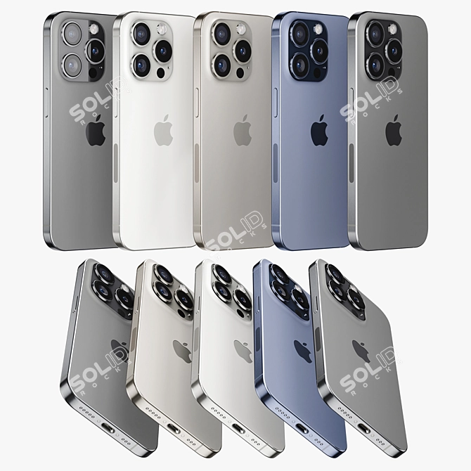 iPhone 15 Pro 3D Model 3D model image 4