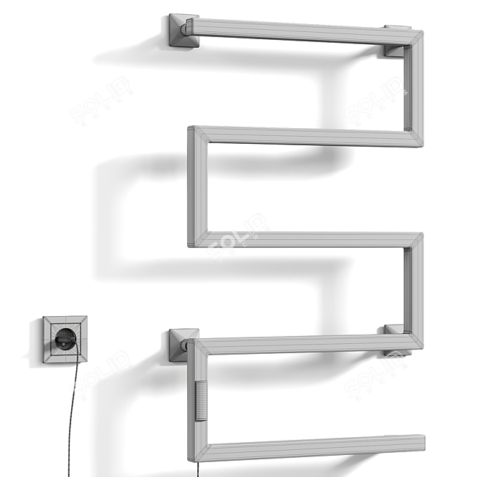 Electric Towel Warmer Altasan ШалимарПроф 3D model image 4