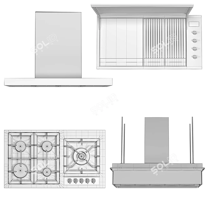 Artusi Kitchen Appliance Set 3D model image 8