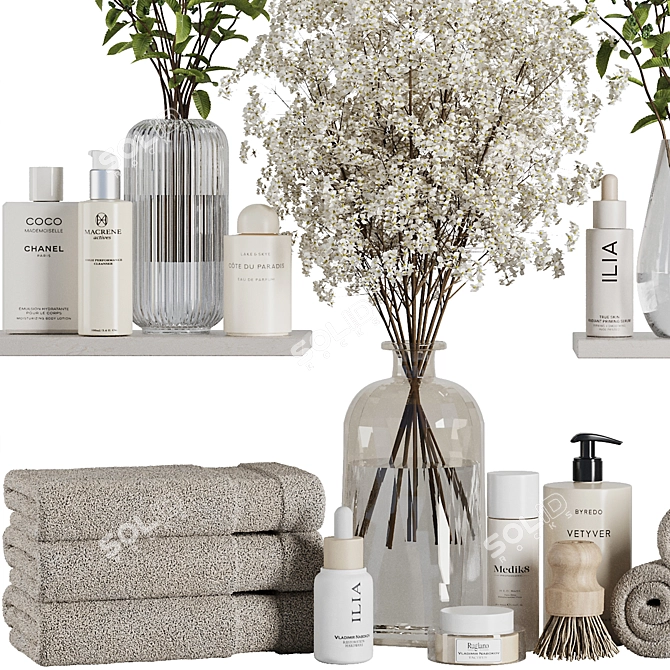 Modern Bathroom SetV22 2016 3D model image 2