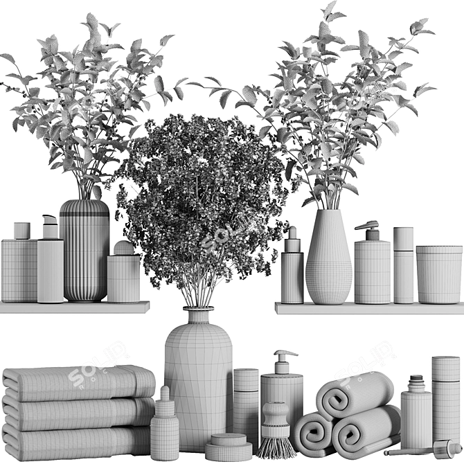 Modern Bathroom SetV22 2016 3D model image 6