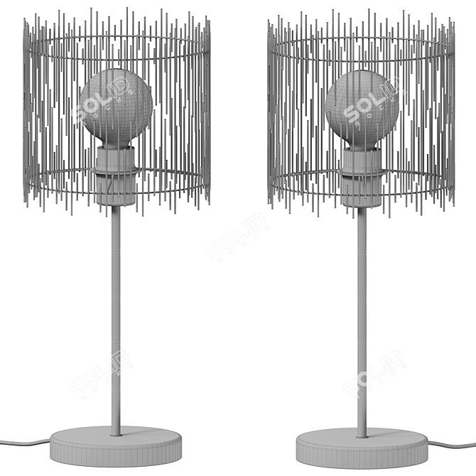 Sleek Modern Nordic Table Lamp 3D model image 2