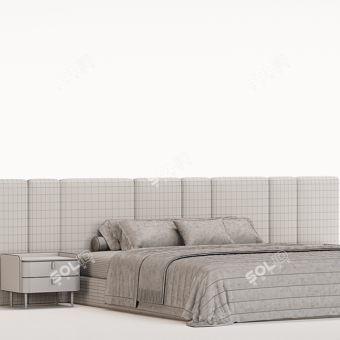 Sleek 2017 Hollis Bed Design 3D model image 3